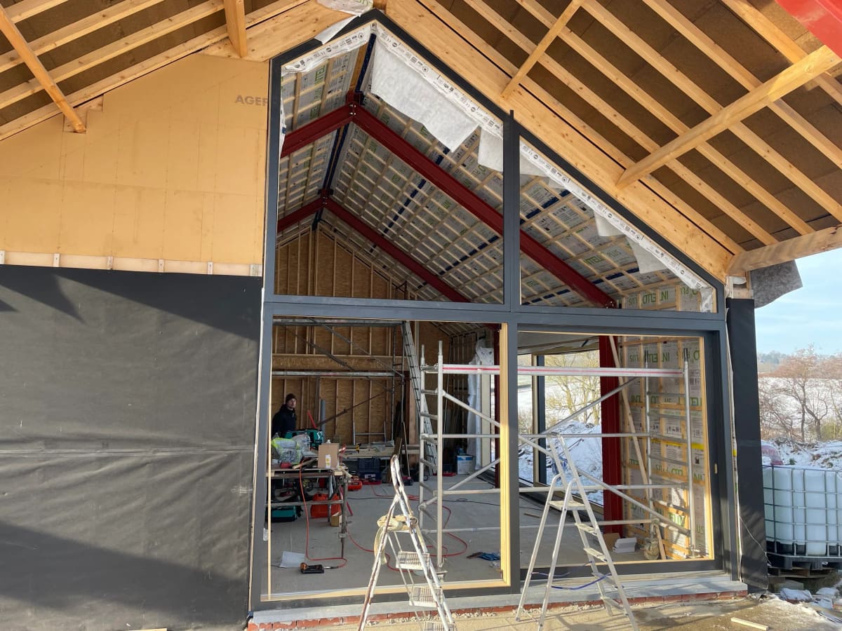 Maison complète en CLT à Agimont, Construction CLT à Agimont